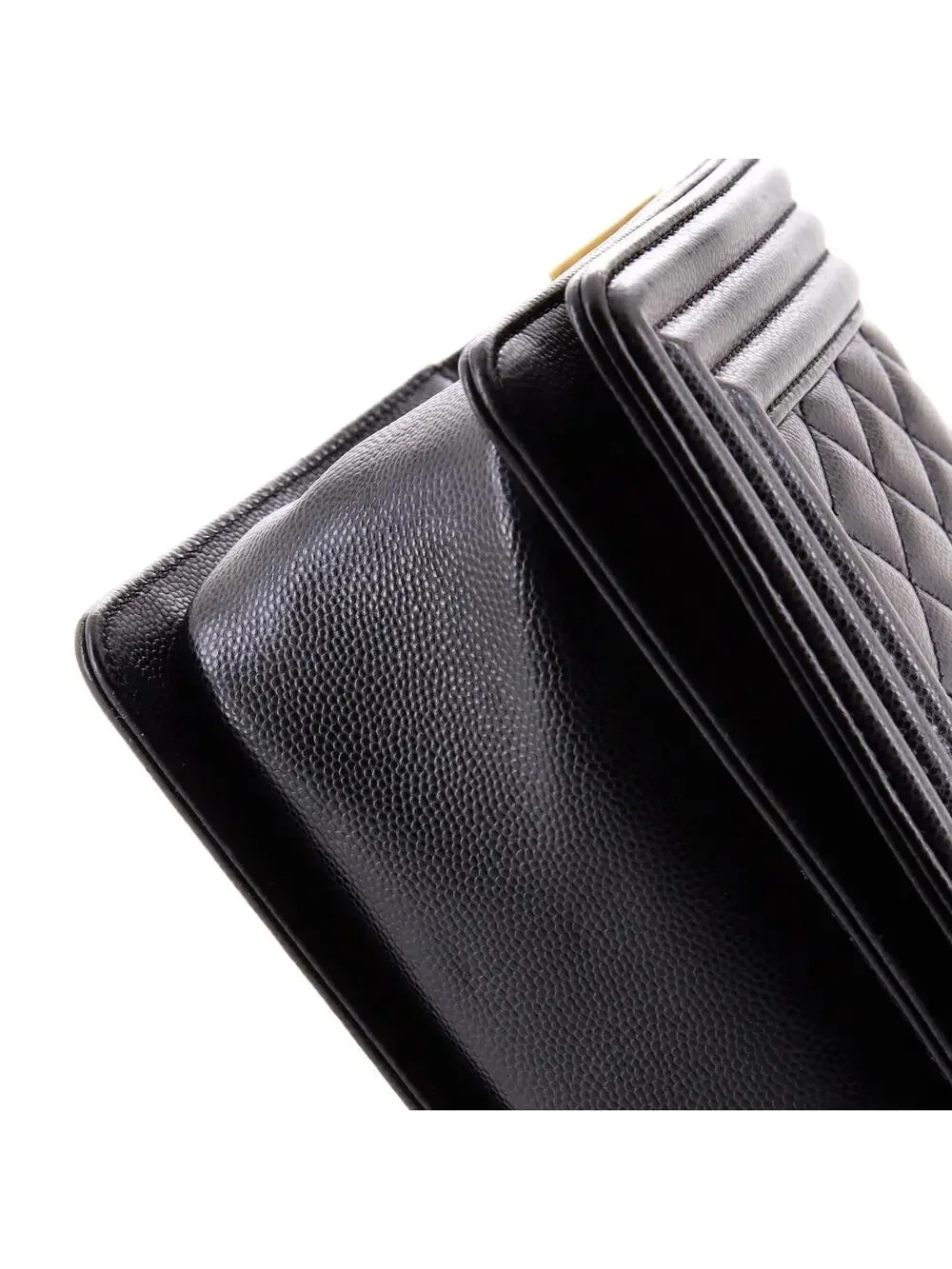Chanel Boy Flap Bag Quilted Caviar Old #237960C48B